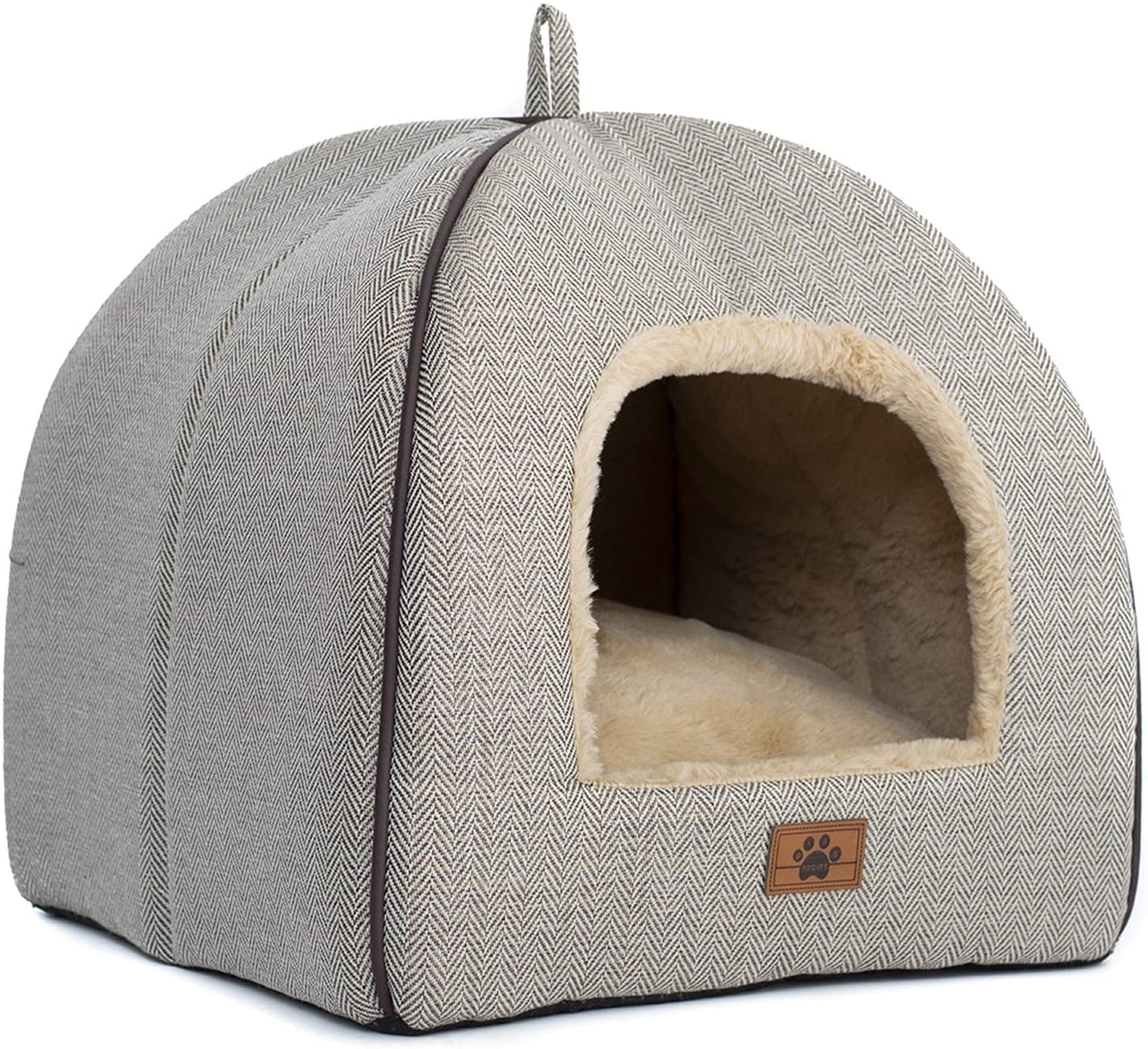 Cat Bed for Indoor Cats - Cat Cave Bed Cat House Cat Tent with Removable Washable Cushioned Pillow