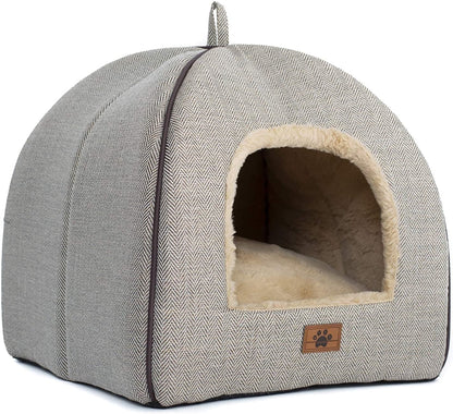 Cat Bed for Indoor Cats - Cat Cave Bed Cat House Cat Tent with Removable Washable Cushioned Pillow