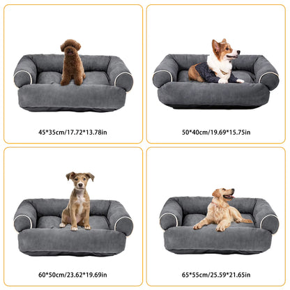 Orthopedic Dog Sofa Bed Anti-Slip Breathable Luxury Pet Bed Cushion Dog Pillow Bed Dog Cuddler Sleeping Bed for Large Medium Sma
