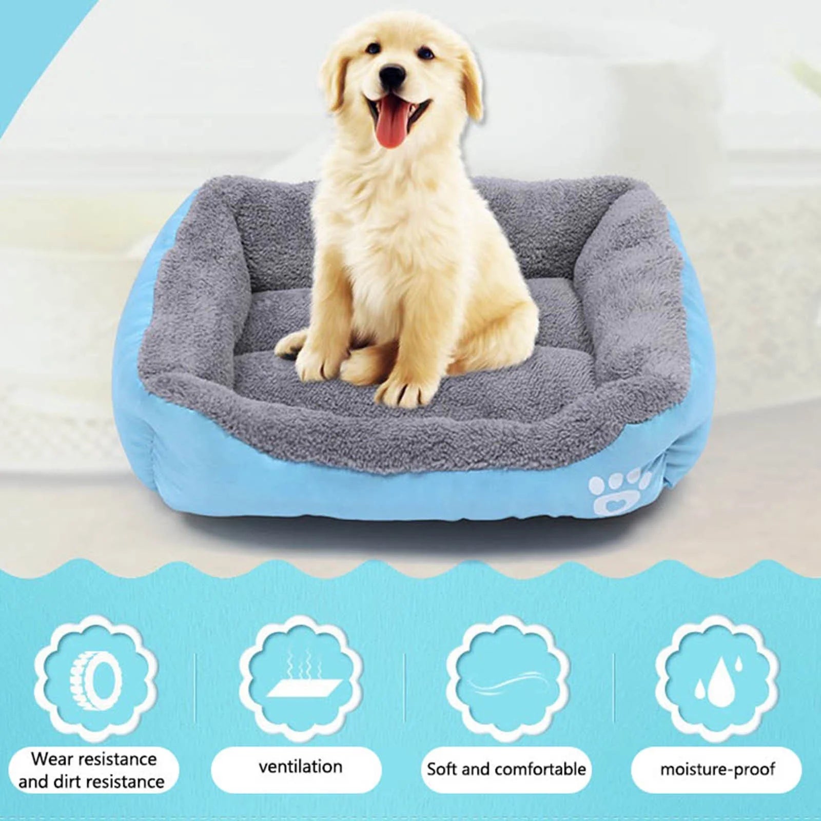 Orthopedic Bed for Medium Dogs, Orthopedic Dog Sofa Bed Washable Pet Bed, Stylish Dog Bed Pad Mattress, Winter Warm Cats Sleeping Mat, Pink S