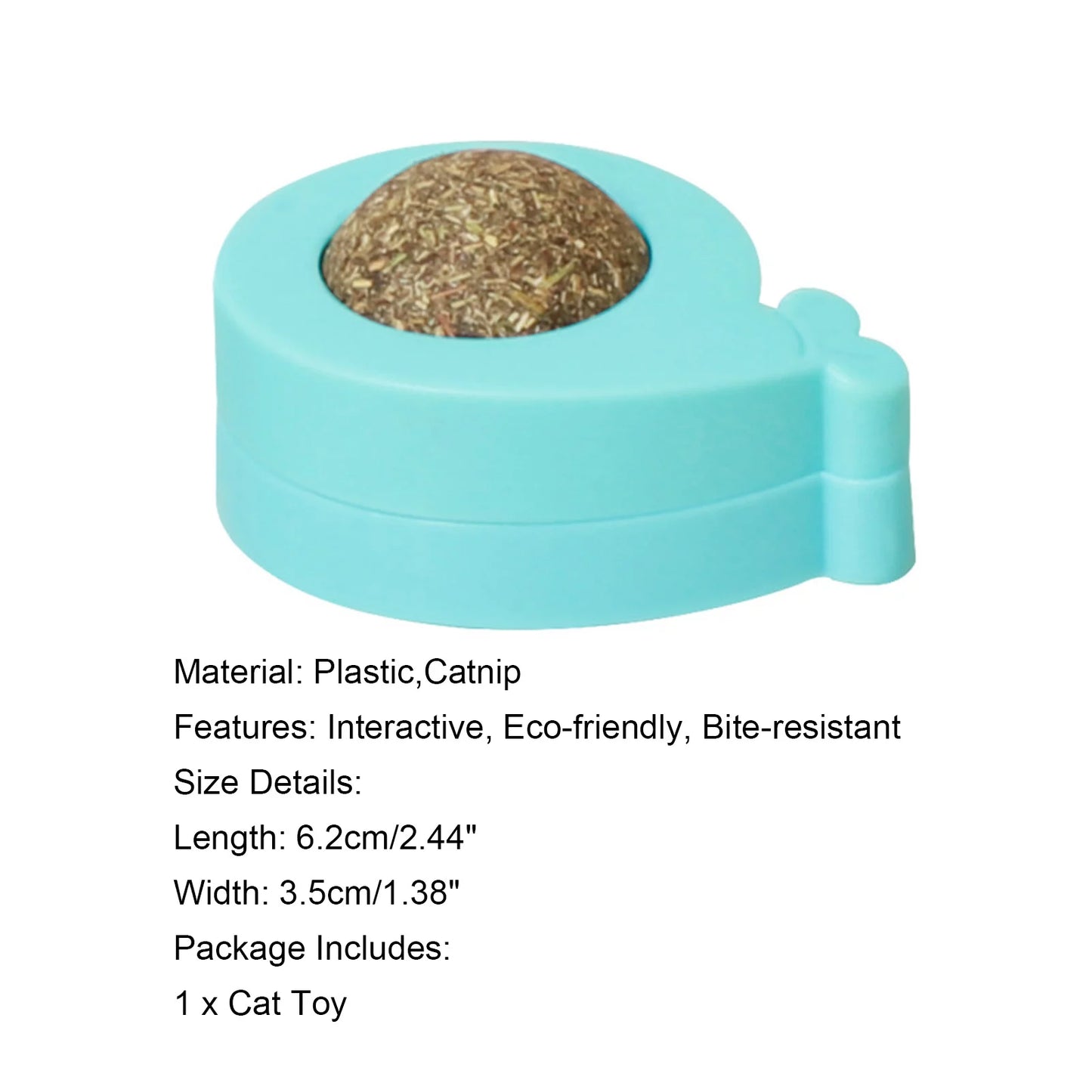 Cat Chew Toy 360 Degree Rotating Teeth Cleaning Pet Treat Catnip Ball Edible Cat Lick Treats Toy Pet Toy