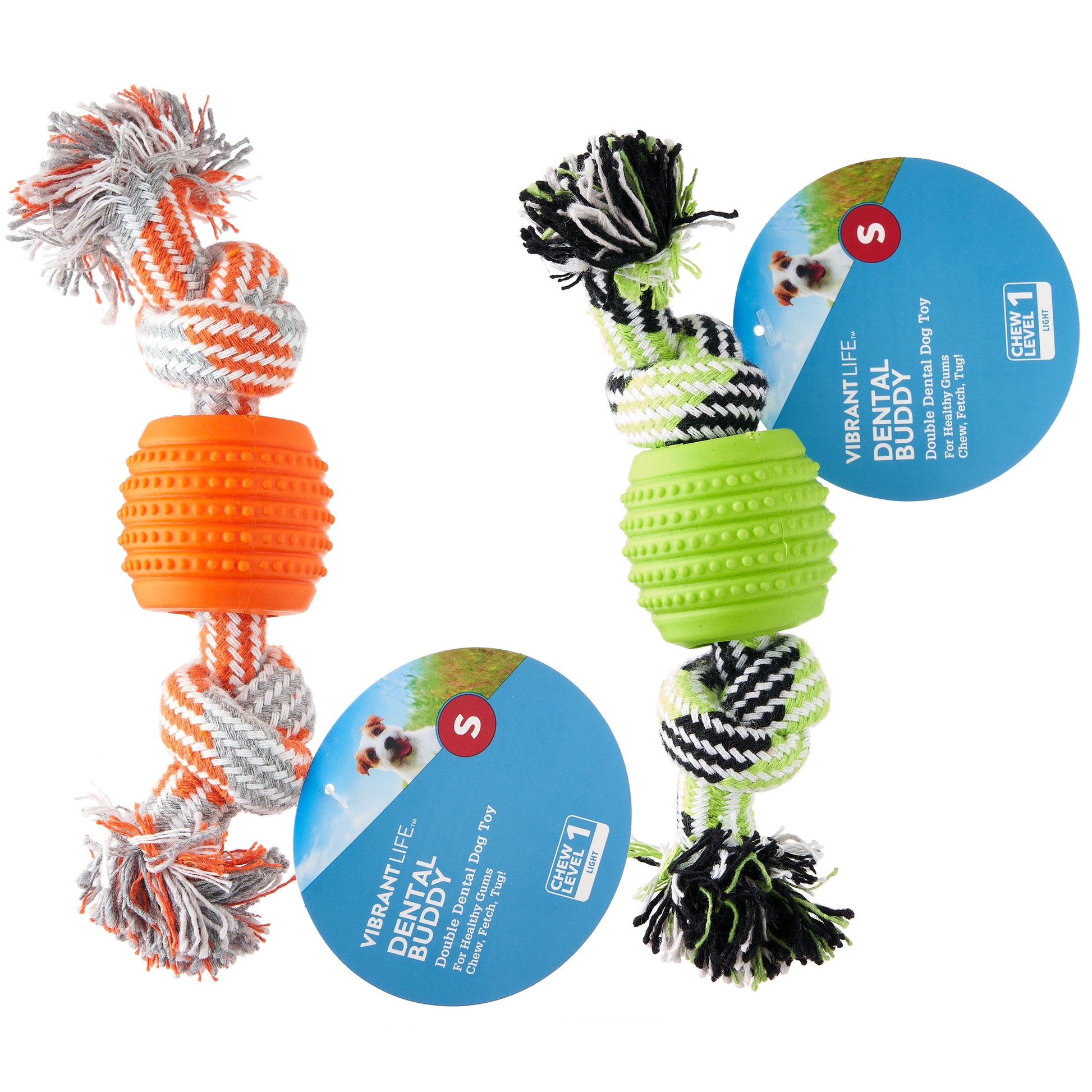 Double Dental Dog Rope Toy, Small, Chew Level 1, 1 Pack