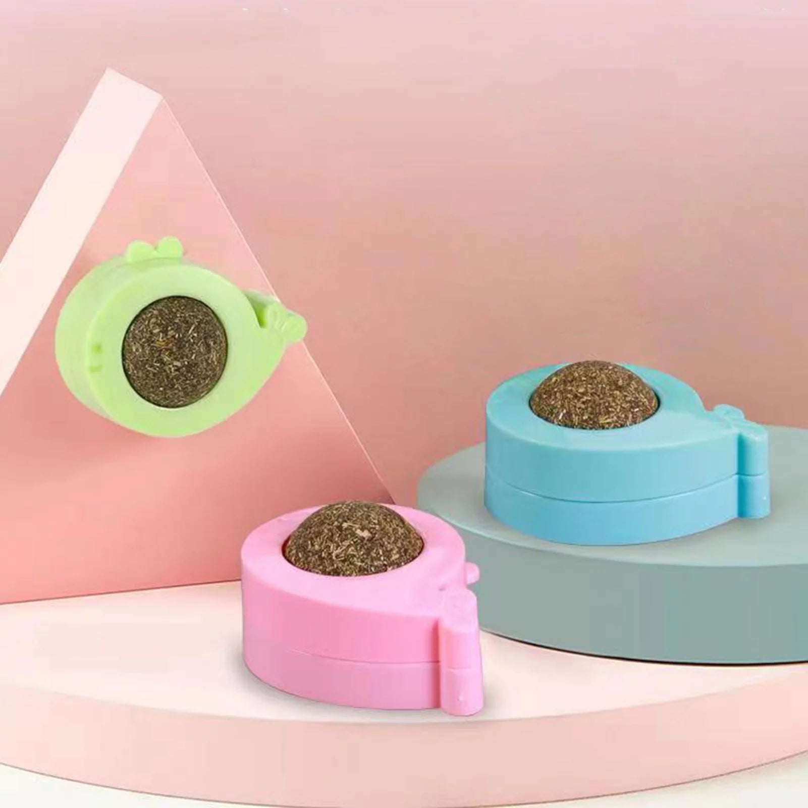 Cat Chew Toy 360 Degree Rotating Teeth Cleaning Pet Treat Catnip Ball Edible Cat Lick Treats Toy Pet Toy