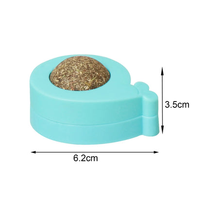 Cat Chew Toy 360 Degree Rotating Teeth Cleaning Pet Treat Catnip Ball Edible Cat Lick Treats Toy Pet Toy