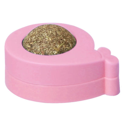 Cat Chew Toy 360 Degree Rotating Teeth Cleaning Pet Treat Catnip Ball Edible Cat Lick Treats Toy Pet Toy