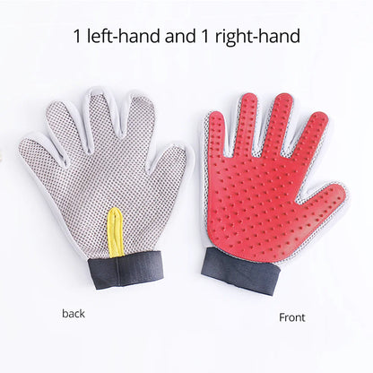 Soft Pet Grooming Gloves Hair Remover Deshedding for Cats, Dogs, Rabbits and Horses