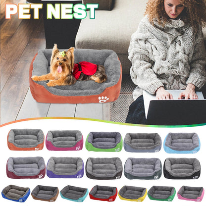 Orthopedic Bed for Medium Dogs, Orthopedic Dog Sofa Bed Washable Pet Bed, Stylish Dog Bed Pad Mattress, Winter Warm Cats Sleeping Mat, Pink S